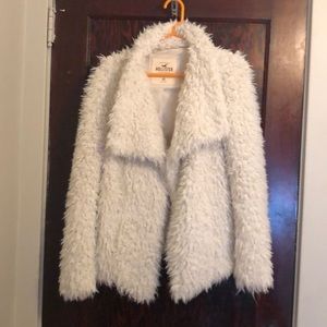 Fluffy faux fur jacket